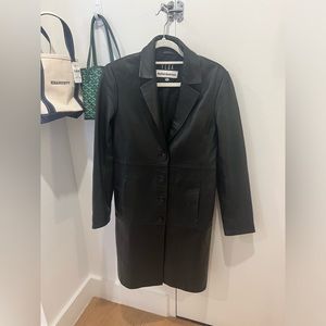 Veda Crosby Leather Longline Blazer Jacket — worn once